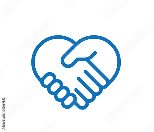 respect icon vector blue version