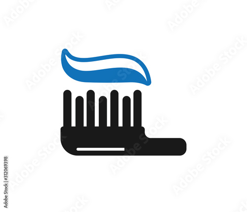 Toothpaste icon. Tooth brush icon