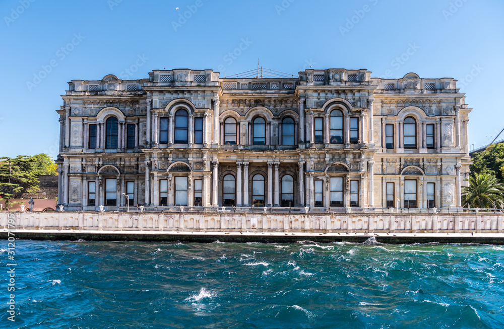 The Beylerbeyi Palace, located in the Beylerbeyi neighbourhood of Uskudar district in Istanbul, Turkey at the Asian side of the Bosphorus. An Imperial Ottoman summer residence built in the 1860s