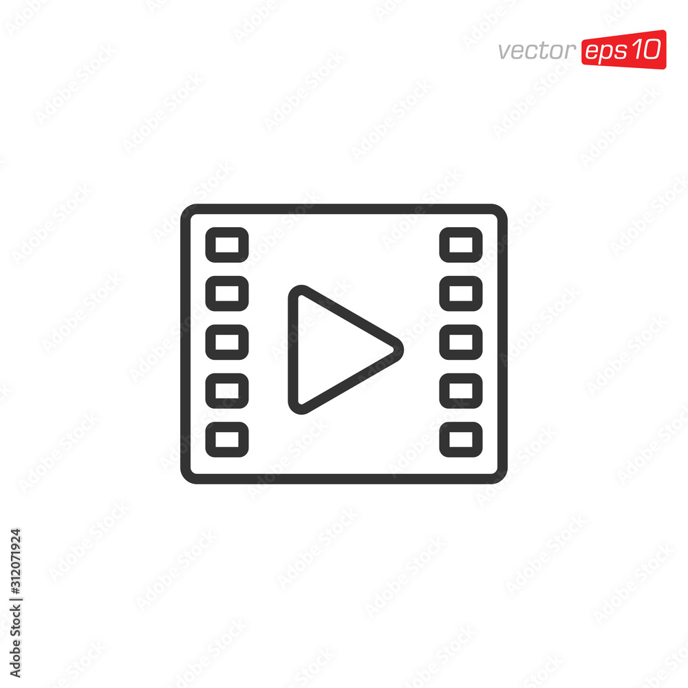 Play Media Icon Design Vector