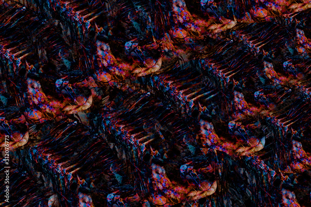 Weird  dark fish bone pattern