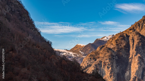 Panoramic view of the mountain range