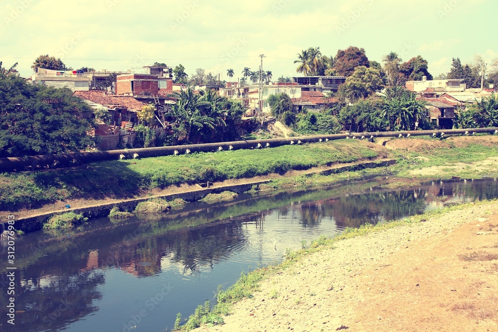 Fototapeta premium Cuba - Sancti Spiritus. Retro filtered colors.