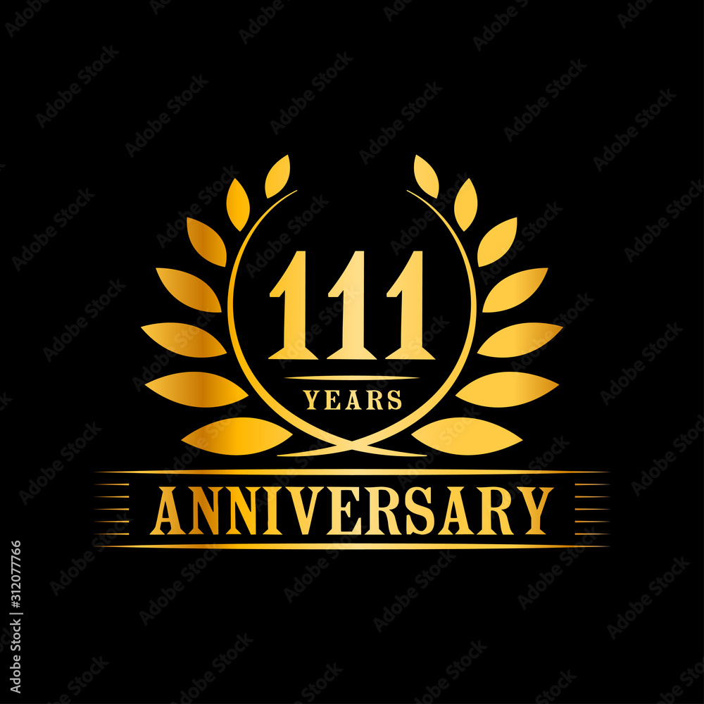 111 years logo design template. Anniversary vector and illustration template. 111 years logo design template. Anniversary vector and illustration template.