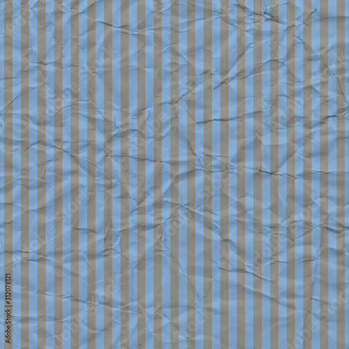 Wrinkled blue and gray striped background
