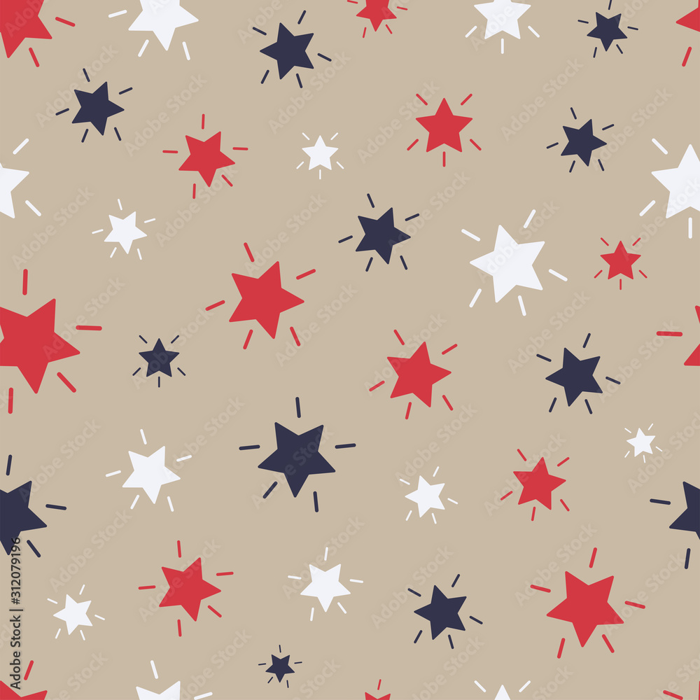 Shining stars seamless repeating pattern for wrapping paper, fabrics, decoration, wallpaper, background.Christmas pattern. Shining stars seamless repeating pattern for wrapping paper, fabrics, decoration, wallpaper, background.Christmas pattern.