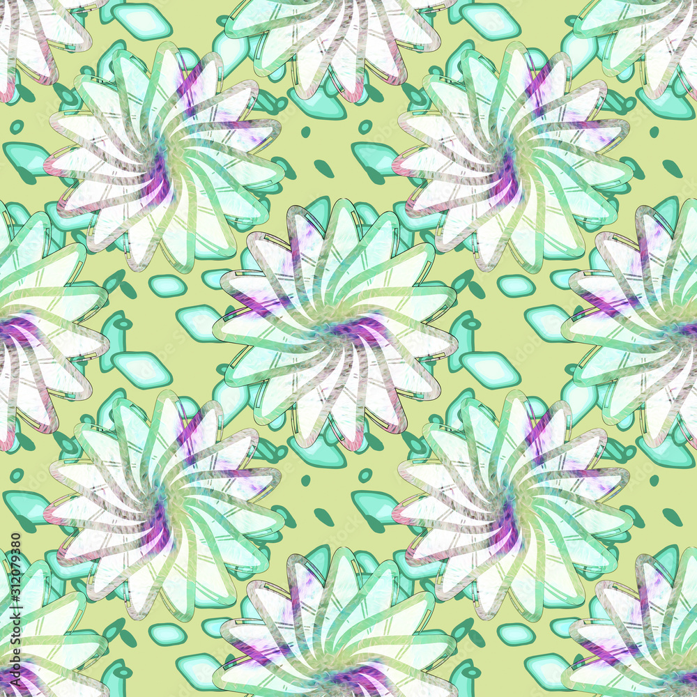 Ornamental design with spots, seamless pattern. Ornamental design with spots, seamless pattern.