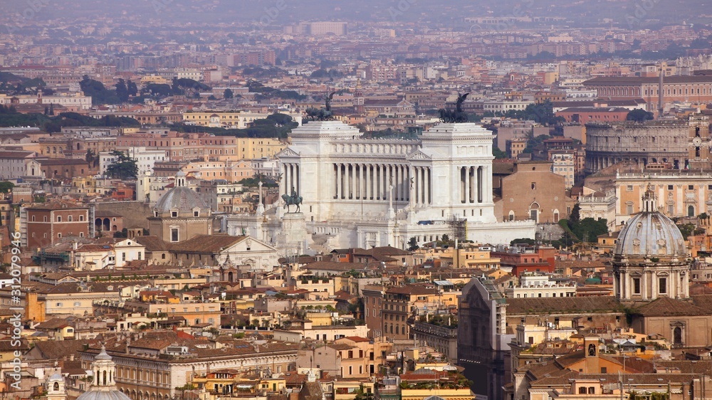 Rome Vittoriano. Italian landmark.