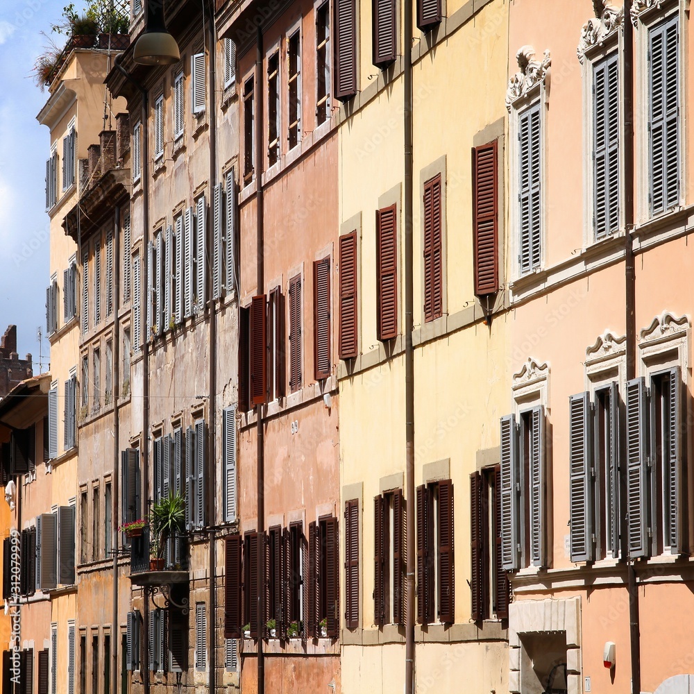 Rome street. Italian landmark.