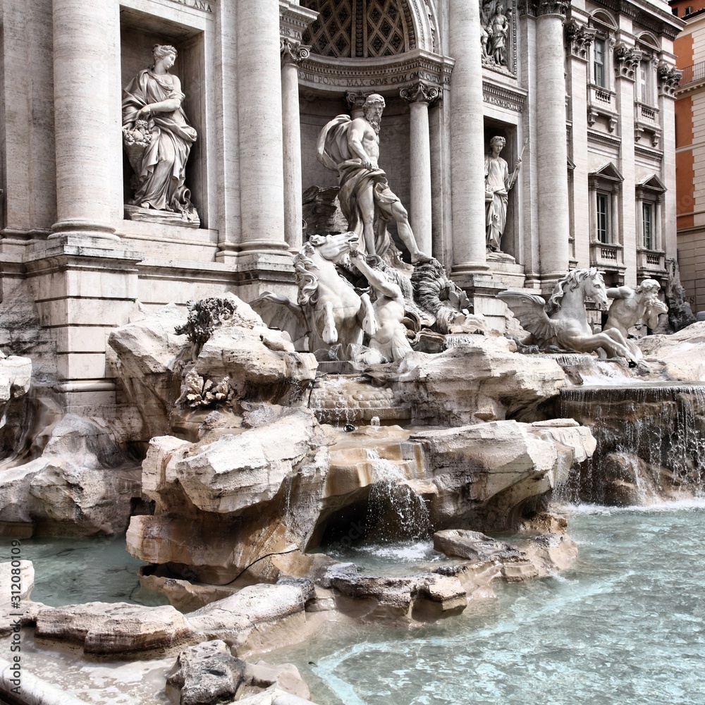 Trevi Fountain, Rome. Italian landmark.