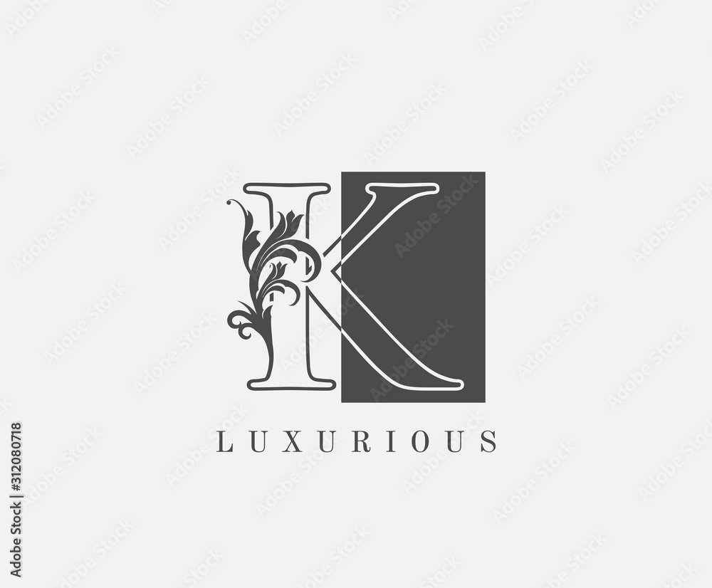K Letter Logo.Luxury Black and White K With Classy Leaves Shape design perfect for fashion, Jewelry, Beauty Salon, Cosmetics, Spa, Hotel and Restaurant Logo. K Letter Logo.Luxury Black and White K With Classy Leaves Shape design perfect for fashion, Jewelry, Beauty Salon, Cosmetics, Spa, Hotel and Restaurant Logo.