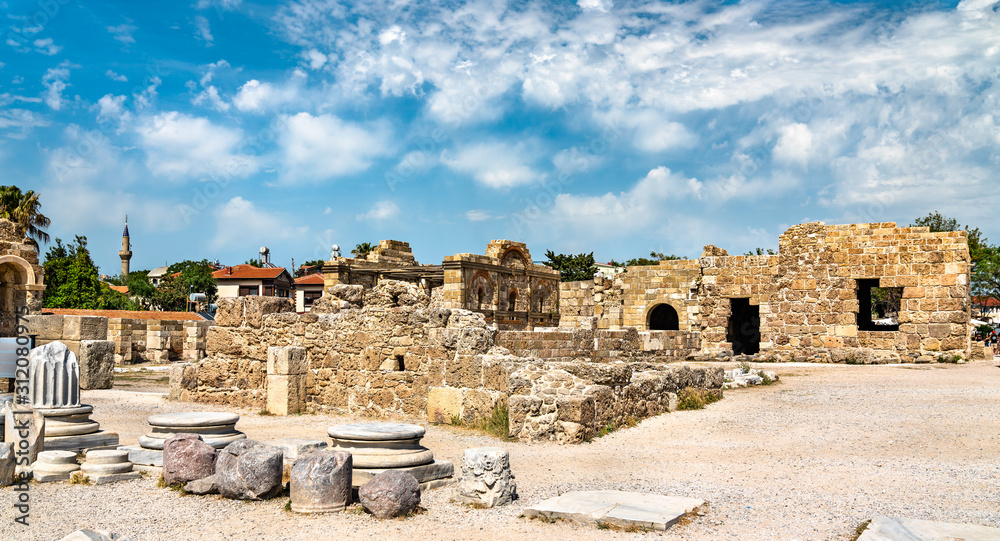 Ruins of the ancient town of Side in Turkey