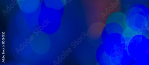 Abstract Bokeh color background of defocused glittering lights. Christmas, Party, New Year, luxurious  background pattern concept. banner