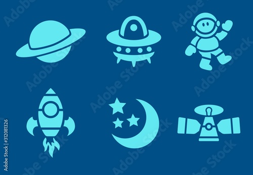 blue cosmic stencils art set