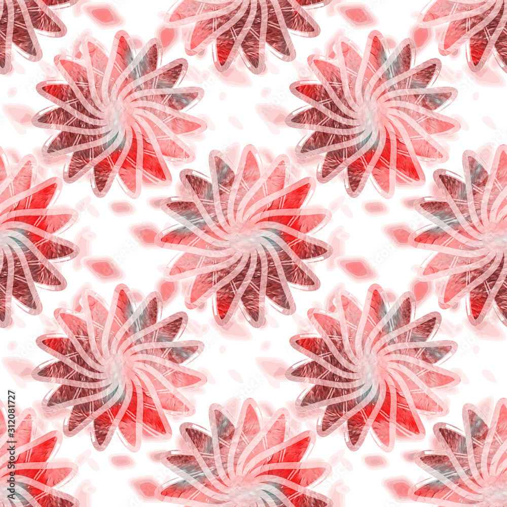 Ornamental design with spots, seamless pattern.