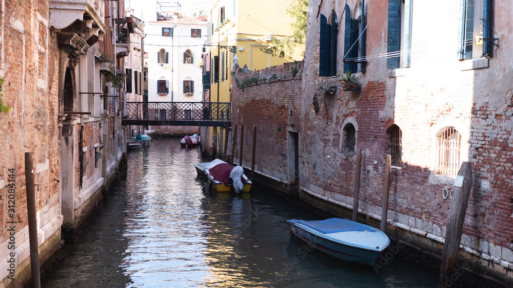 Landscape of a canal in Venice, Italy