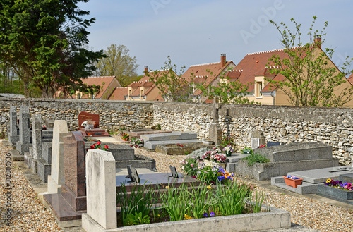 Boisemont , France - april 15 2019 : tomb