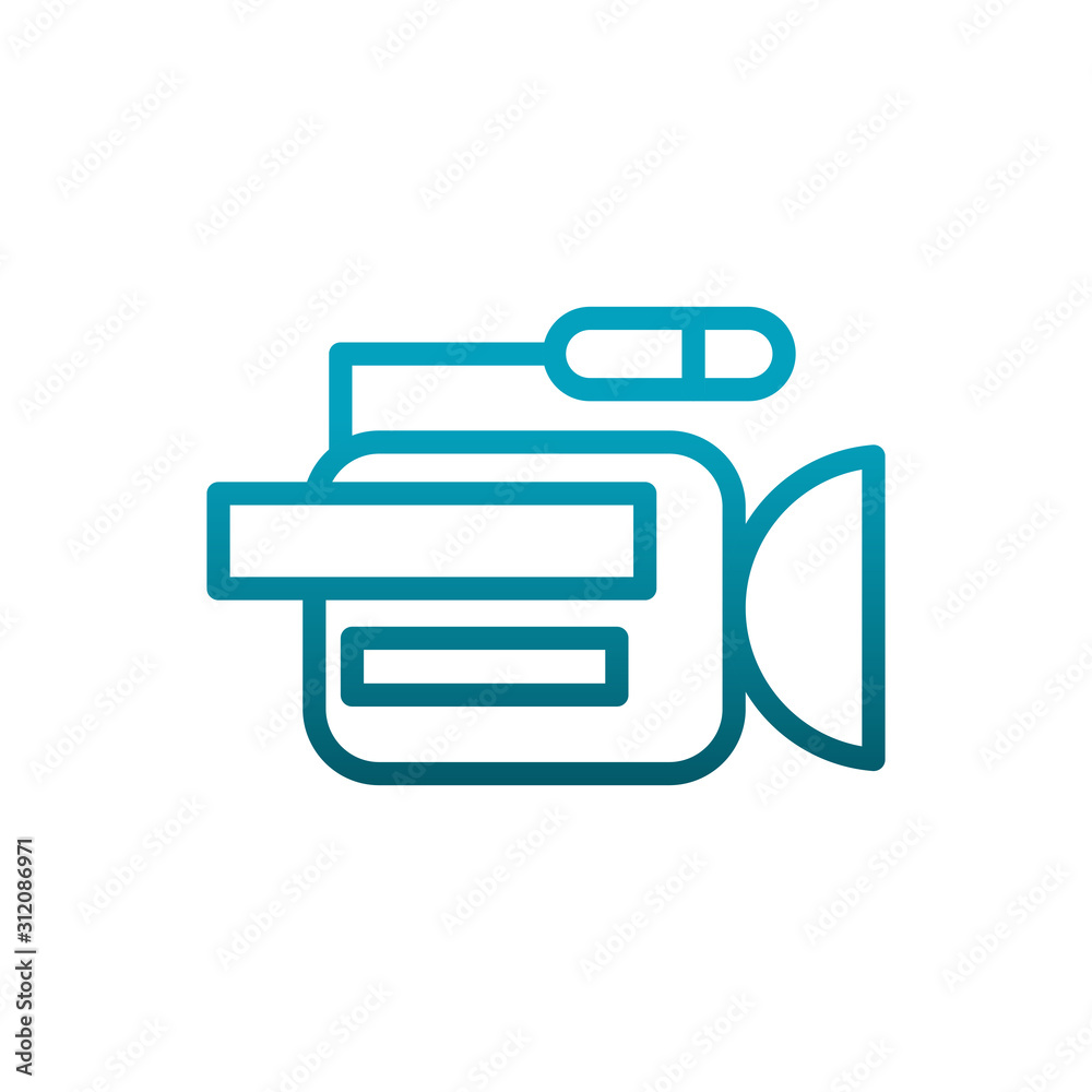 video camera film movie communications gradient line video camera film movie communications gradient line