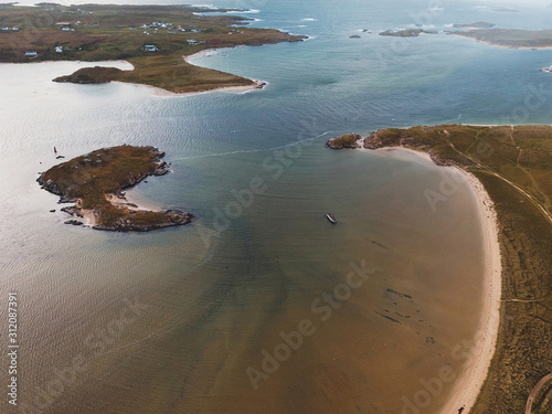 boat in sea in ireland photo