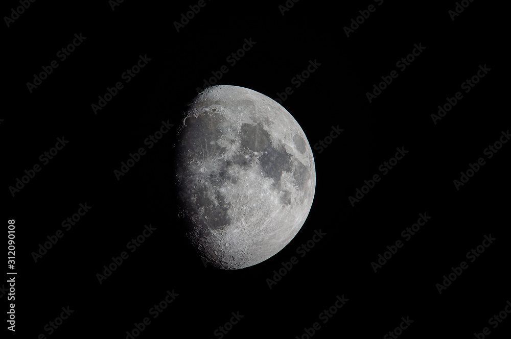 View of the moon in Valle del Elqui, Chile