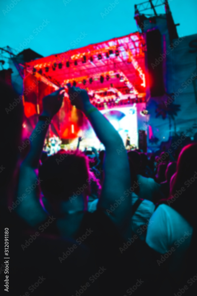 Fototapeta premium Crowd at a music festival.