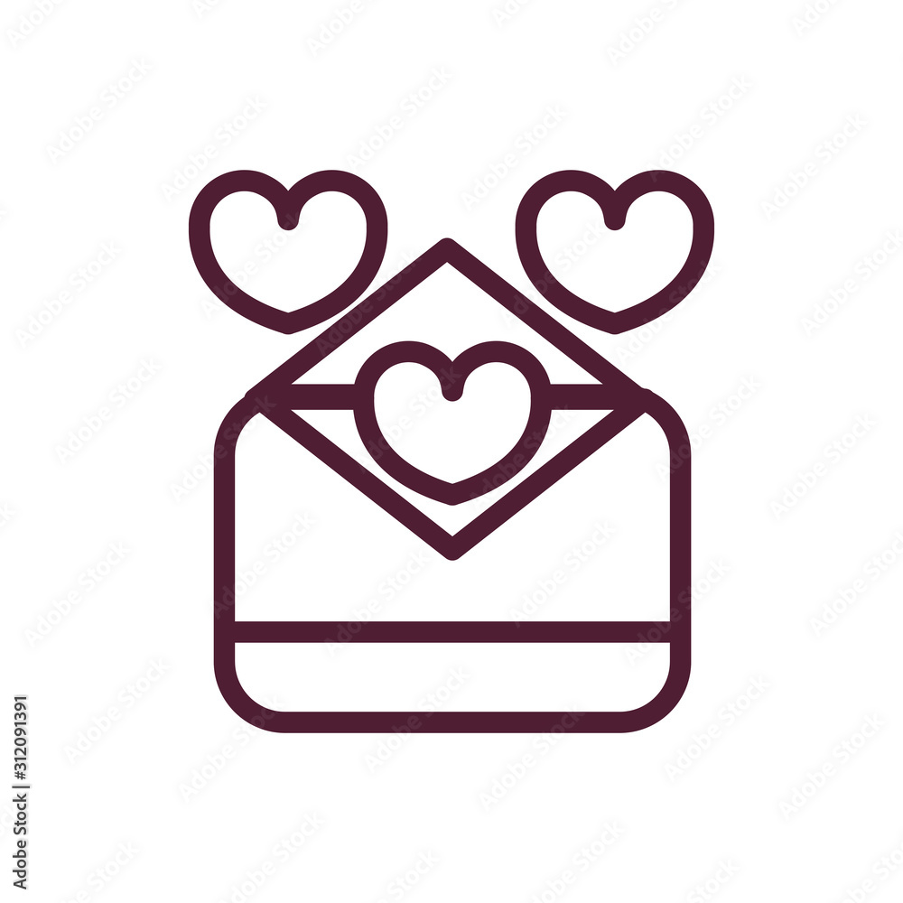 happy valentines day envelope hearts mail love romantic feeling icon thick line happy valentines day envelope hearts mail love romantic feeling icon thick line