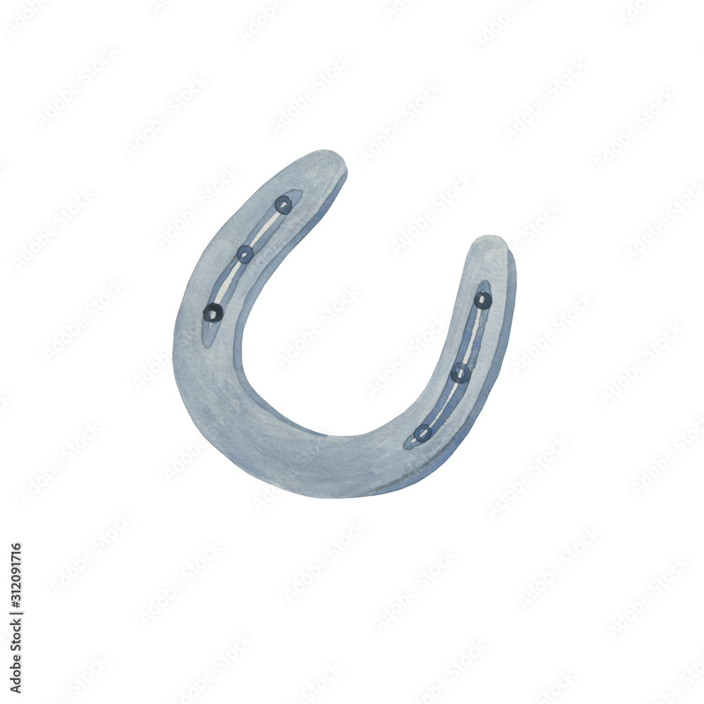 A grey horseshoe, a symbolic decoration for  St Patrick's day