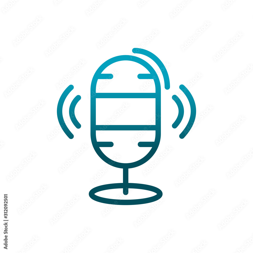 microphone sound music melody communications gradient line microphone sound music melody communications gradient line