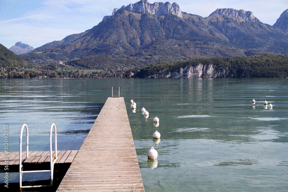 Lake Annecy, France, peaceful nature. 