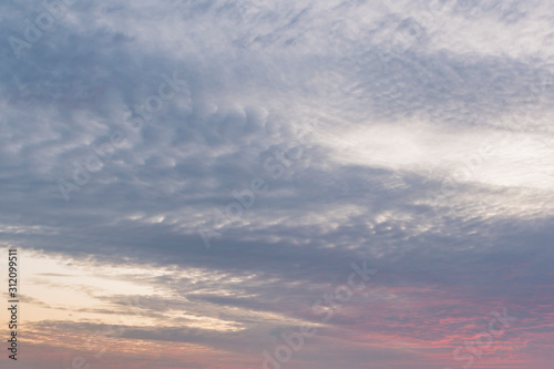 Evening sky with clouds at sunset