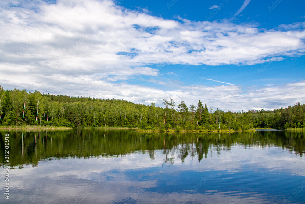 The view of the lake Glubelka in Belarus