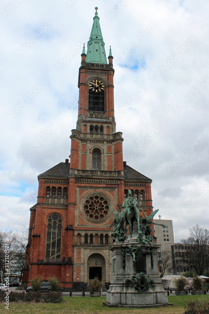 The Johannes Church, also called Stadtkirche, is the largest Protestant church in Dusseldorf