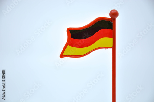 german flag on pole