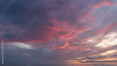 dramatic sky with clouds