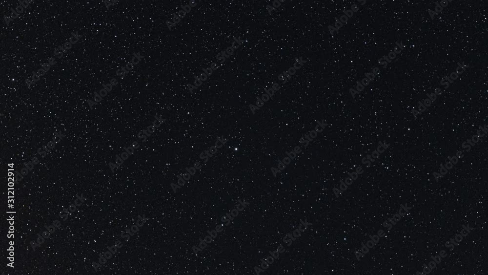 Night sky with stars, area of the Polaris star (Ursae Minoris, polaris, timelapse).mov
