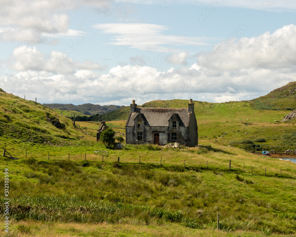 abandoned house, outer hebrides, scotland abandoned house, outer hebrides, scotland
