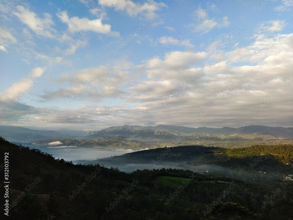 Fototapeta premium sunset in mountains