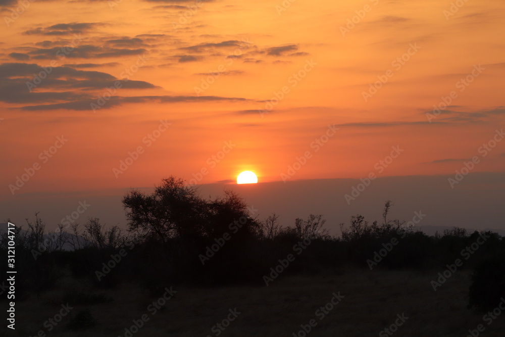 Sonnenuntergang Tsavo East