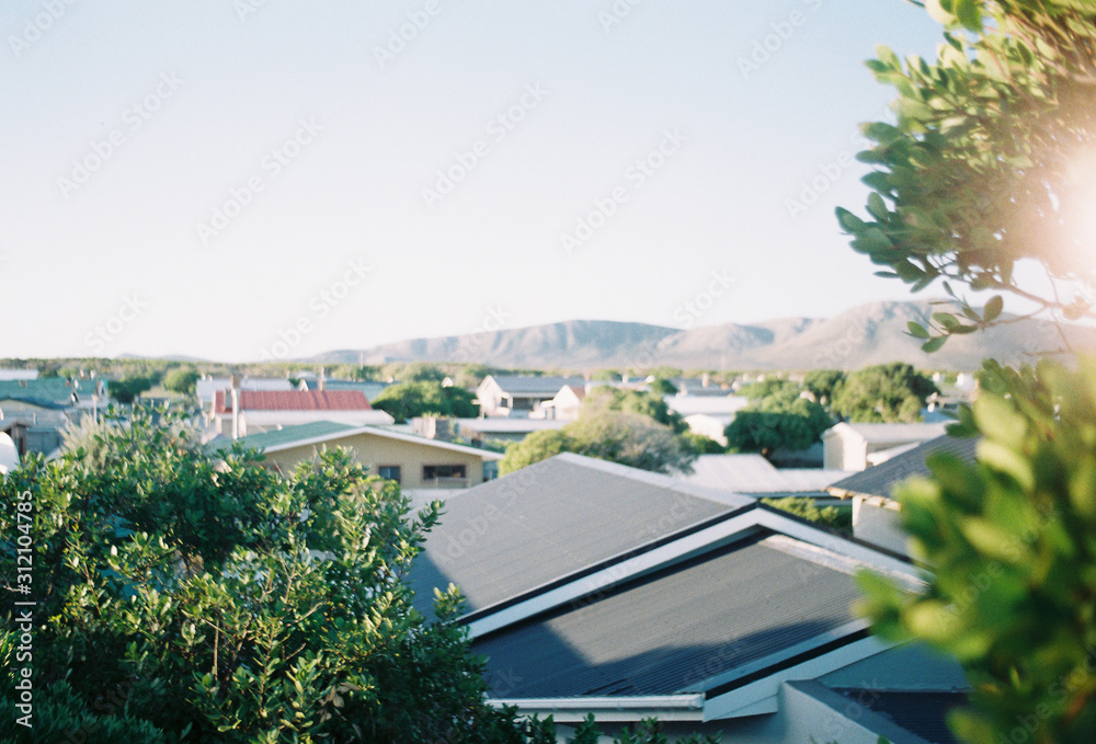 Obraz premium aerial view of houses