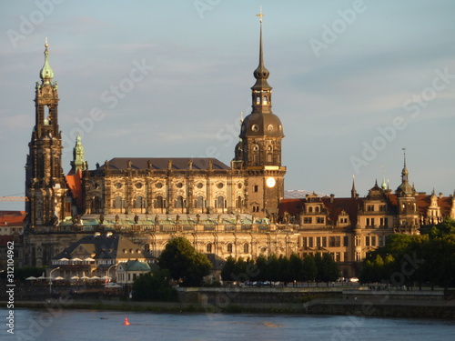 Photography Dresden Skyline Elbwiesen Frauenkirche