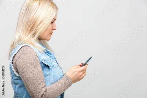young woman with tablet
