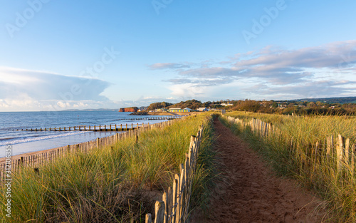 Coastal Footpath on Dawlish Warren Beach - Devon  England