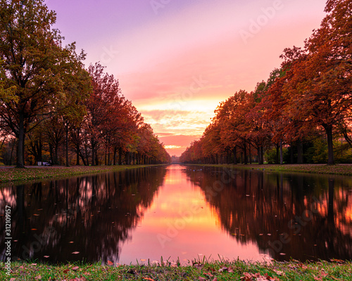 Sunset at the Auepark in Kassel