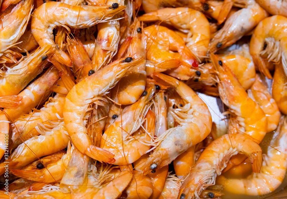 full frame of Shrimp - seafood