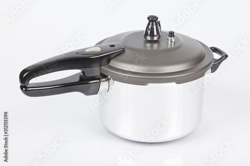 Cuadro en lienzo Closed pressure cooker; lid with safety valves