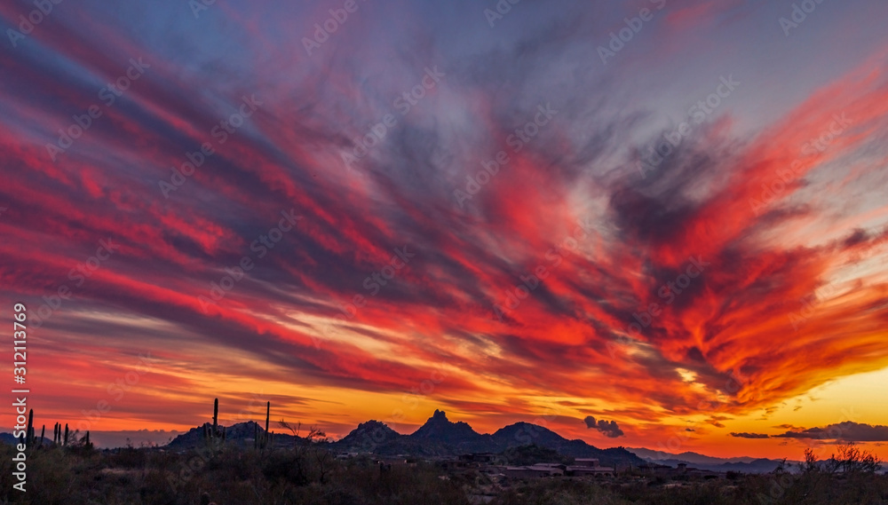 Epic Sunset Skies Over North Scottsdale, AZ