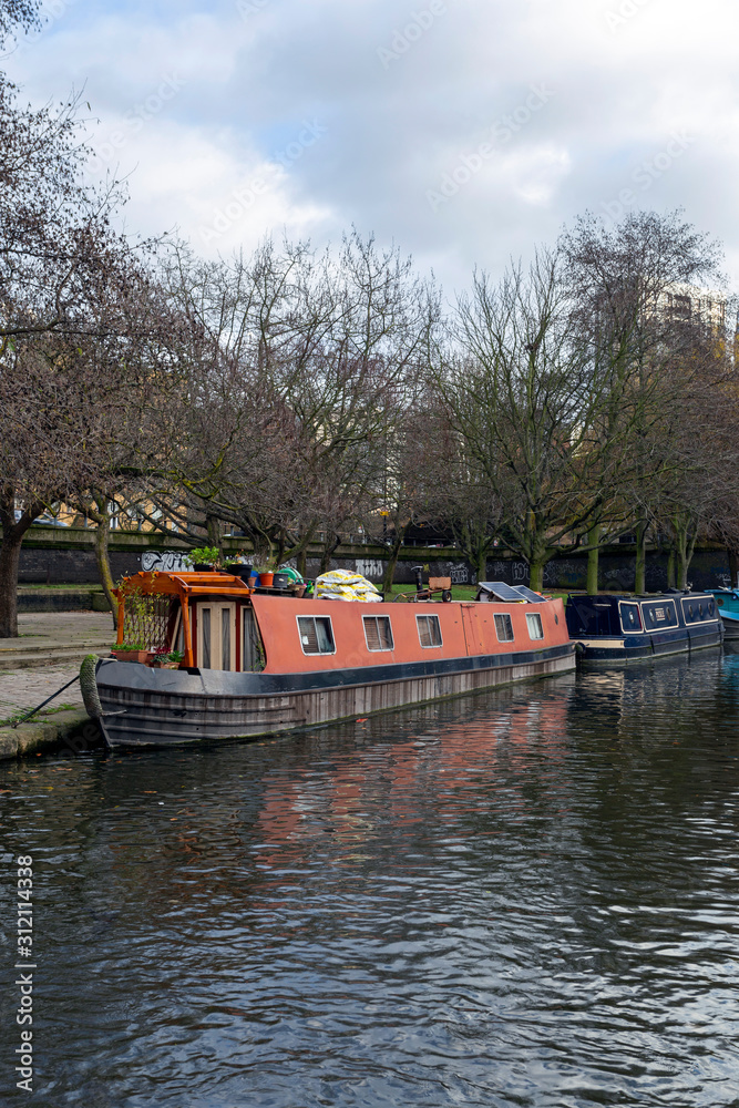 Little Venice in London, Paddington on a winter day Little Venice in London, Paddington on a winter day