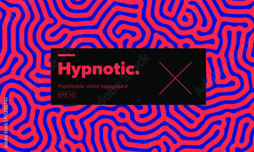 Psychedelic abstract background made by generative algorithm: Reaction-diffusion or Turing pattern formation.