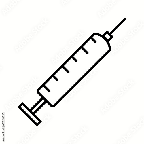 Unique Injection Vector Line Icon