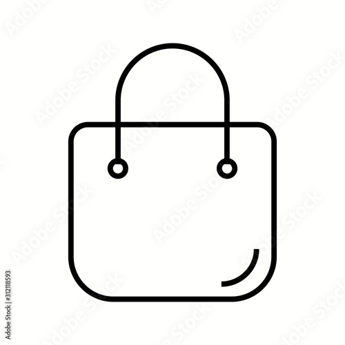 Unique Handbag Vector Line Icon photo